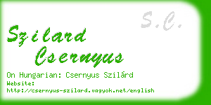 szilard csernyus business card
