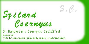 szilard csernyus business card